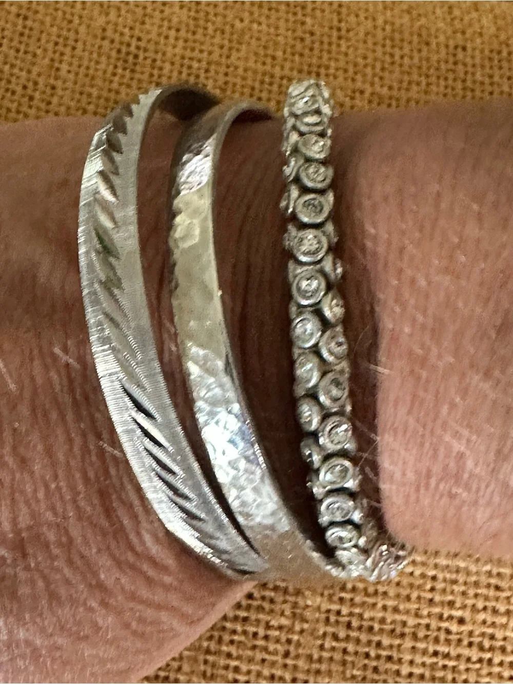 MONET Silver Metal Bangle Bracelet - Picture 6 of 7